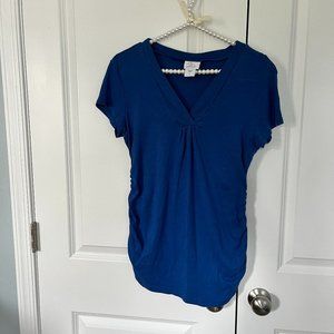 Oh Baby by Motherhood Blue Maternity V-Neck